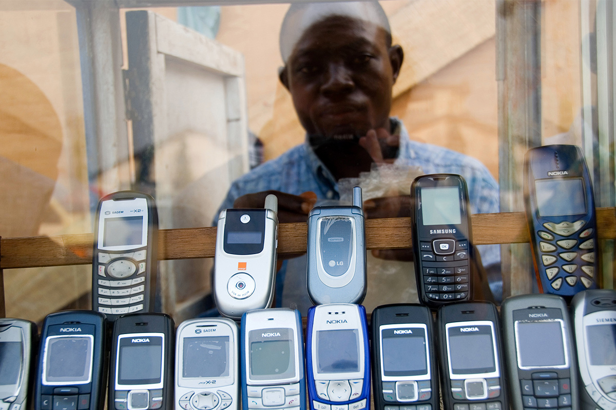 mobile phones in shop