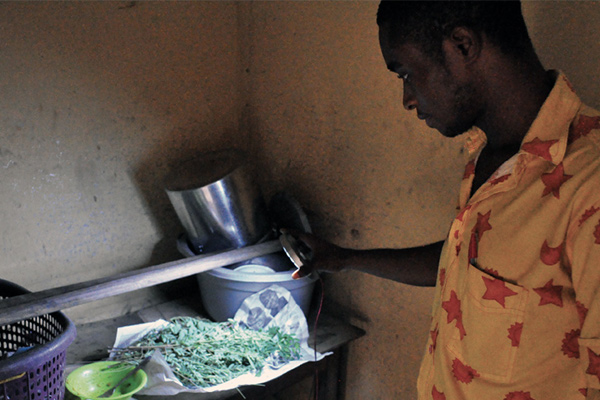 Man using the twig light